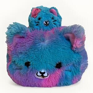 Pikmi Pops Giant Pikmi Flips Kessie Cat Plush Blue Pink Cat With Kitten Toy